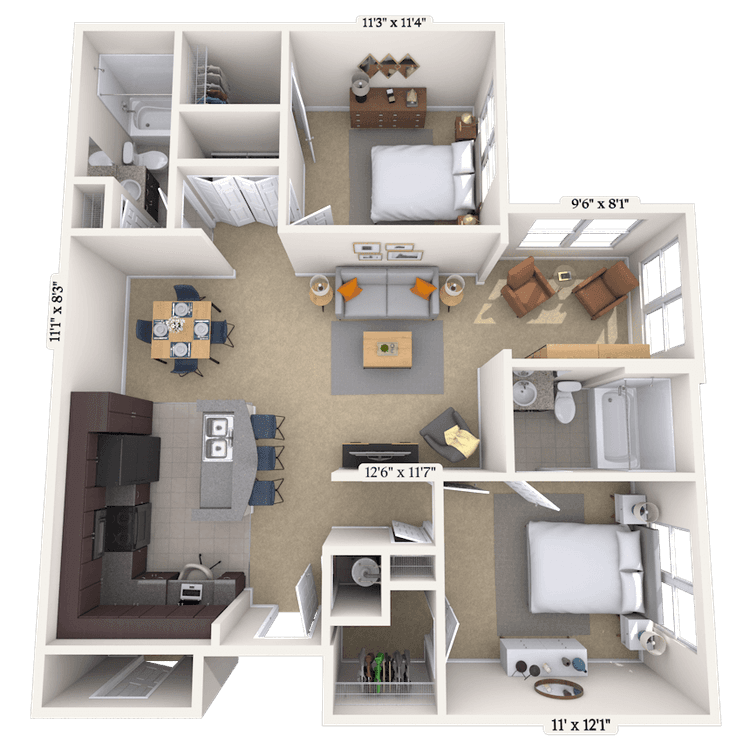 Floorplan image of unit 06304