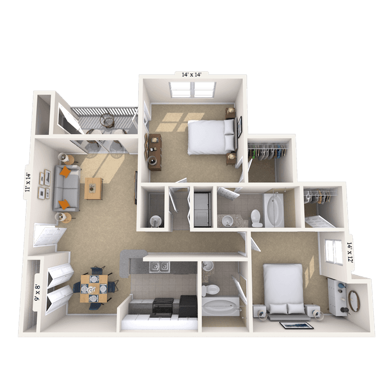 Floorplan image of unit 05538