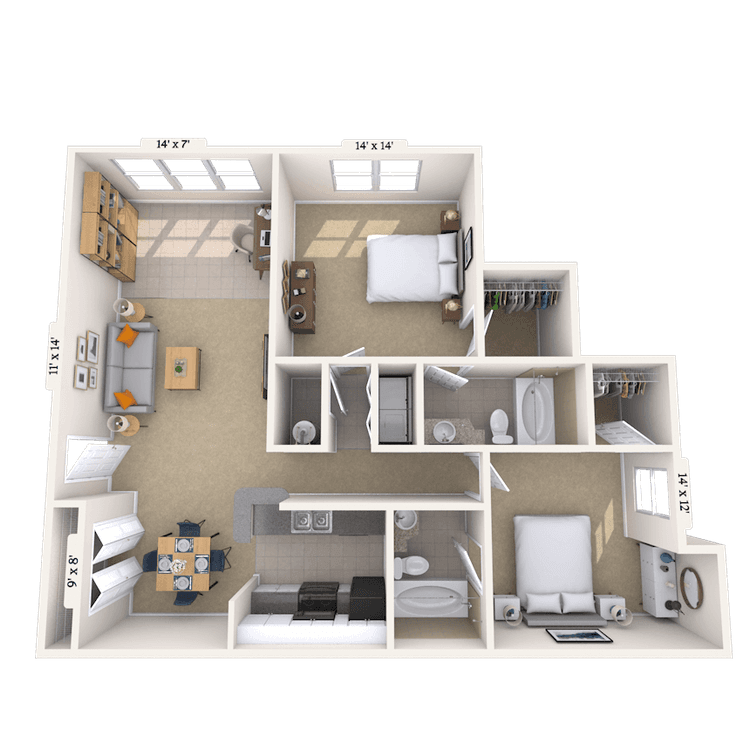Floorplan image of unit 06633