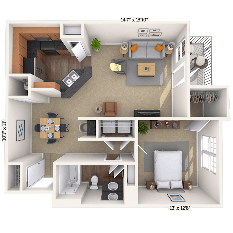 Floorplan image of unit 04425