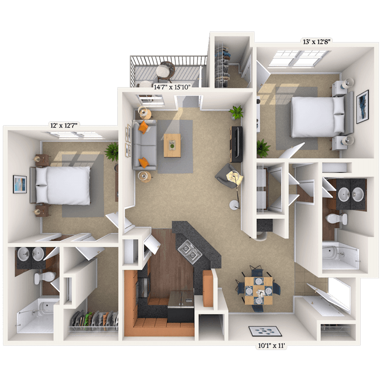Floorplan image of unit 05518