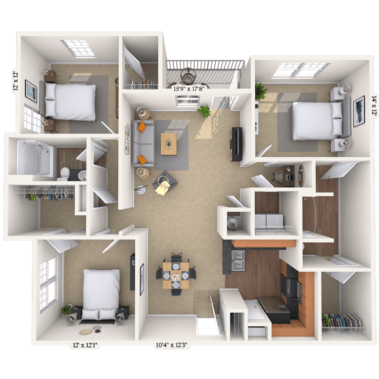 Floorplan image of unit 09920