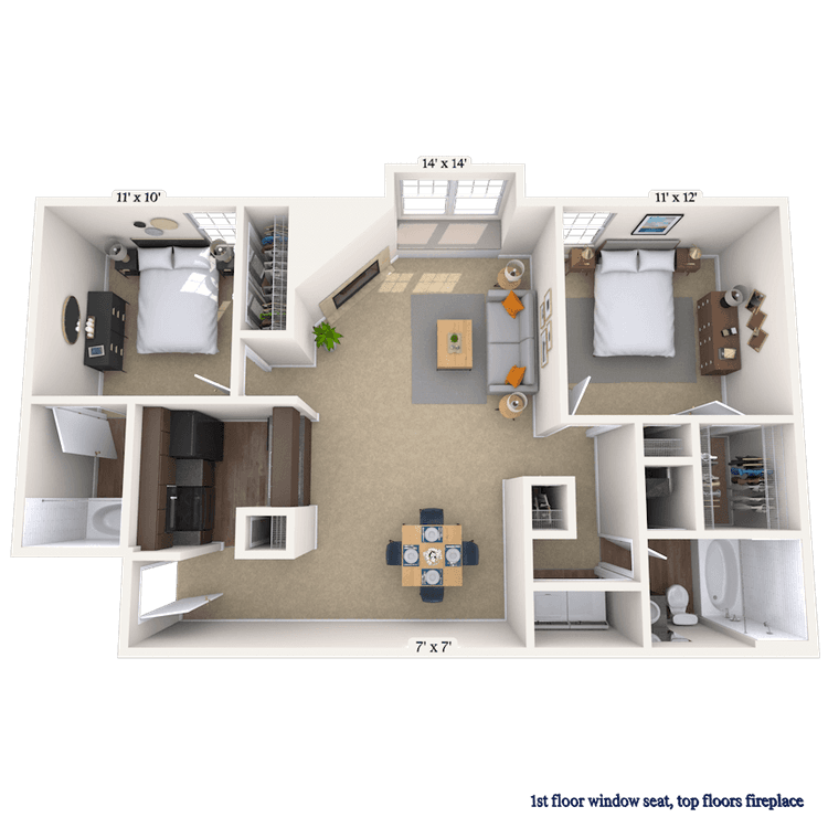 Floorplan image of unit 004032K