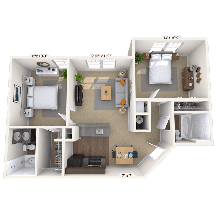 Floorplan image of unit 004041S