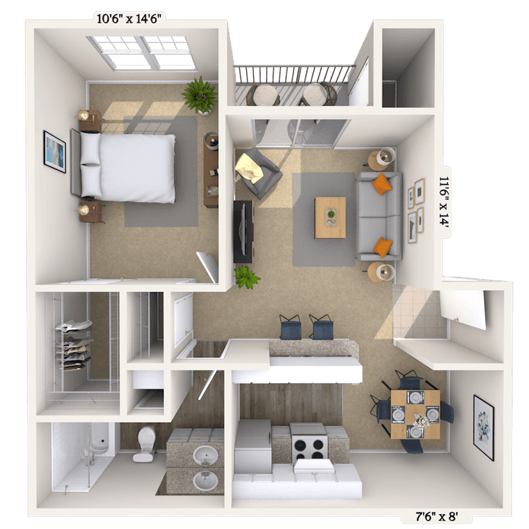 Floorplan image of unit 04414