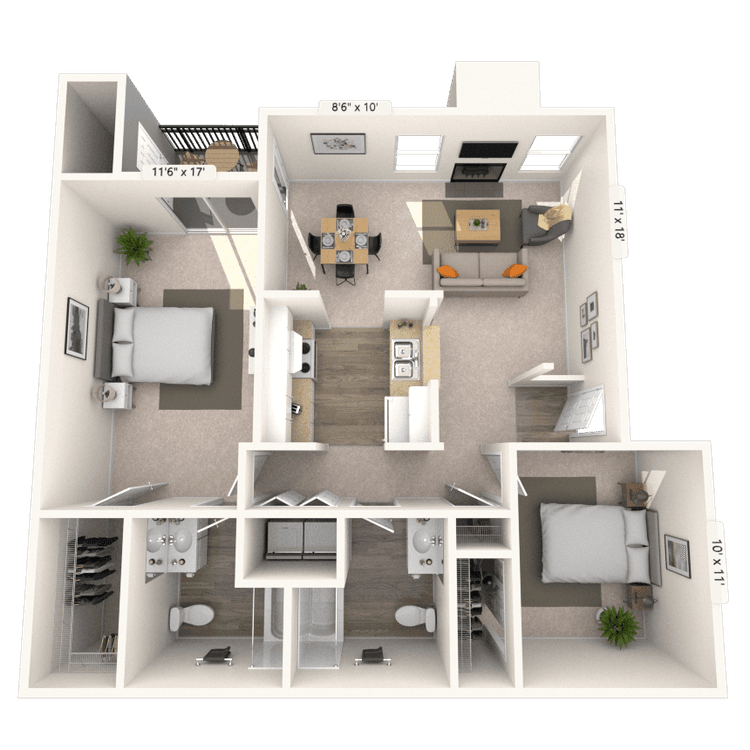 Floorplan image of unit 07716