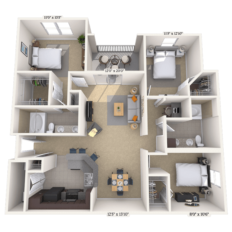 Floorplan image of unit 02211