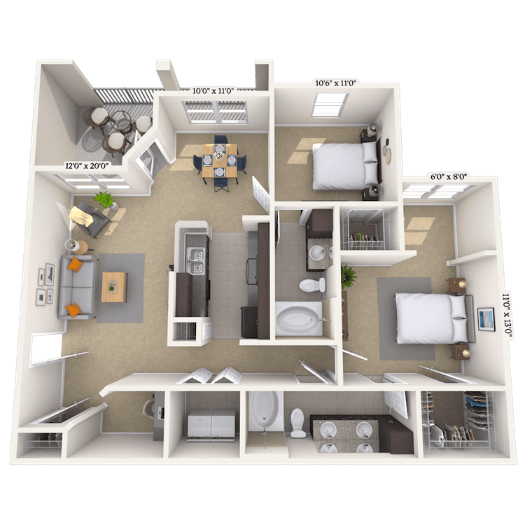 Floorplan image of unit 151542