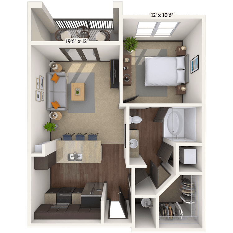 Floorplan image of unit 2145-410