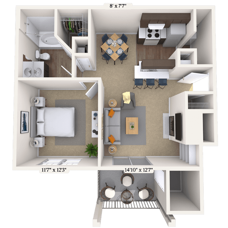 Floorplan image of unit 010537