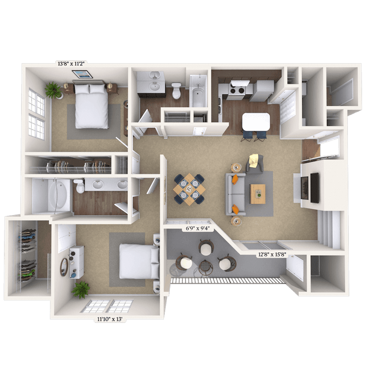 Floorplan image of unit 010538