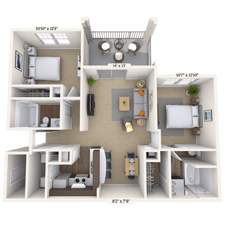 Floorplan image of unit 010823