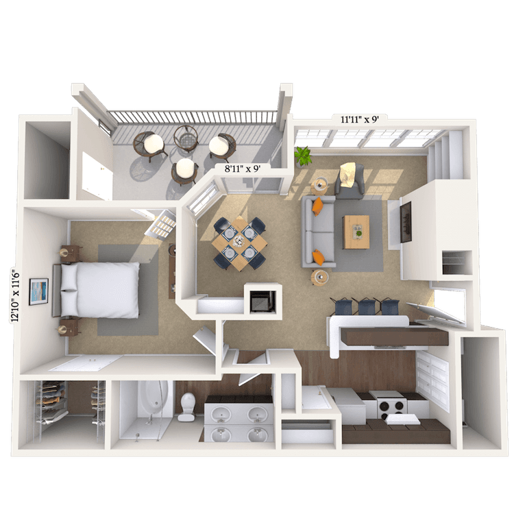 Floorplan image of unit 011036