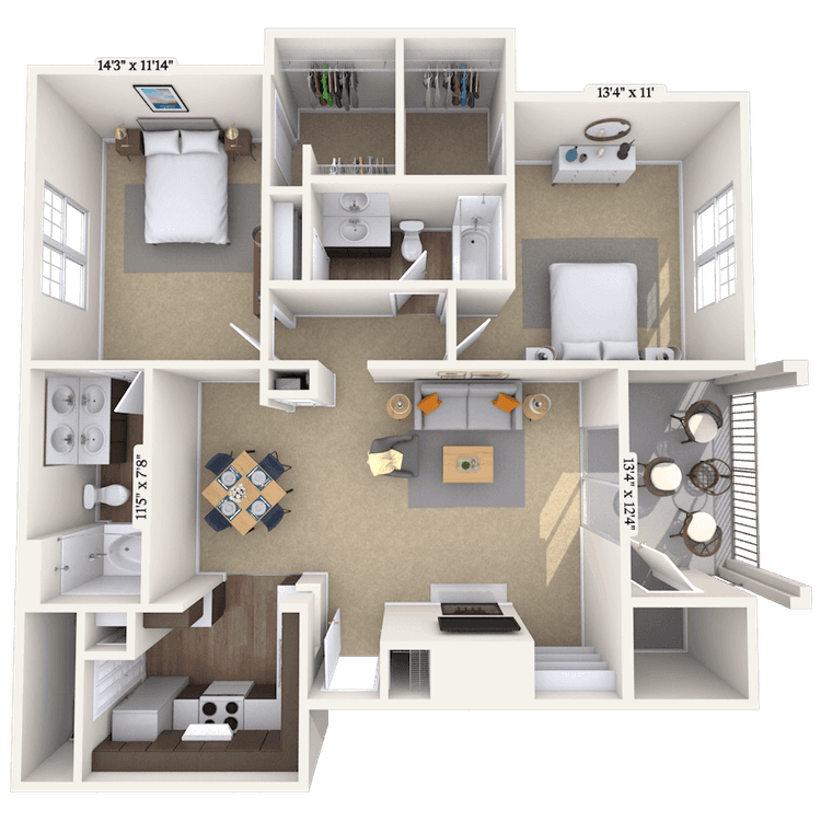Floorplan image of unit 011111
