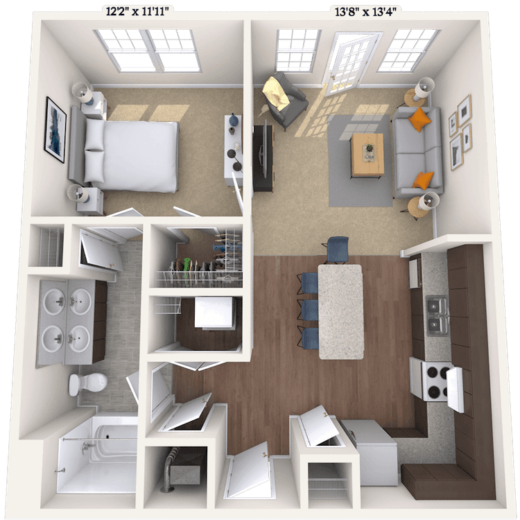 Floorplan image of unit 200C144