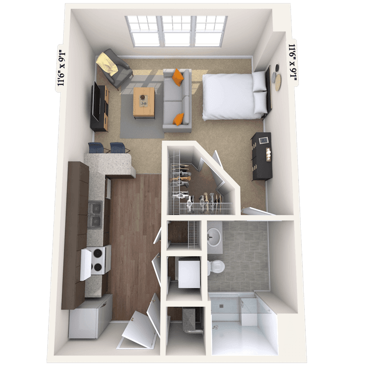 Floorplan image of unit 200C255