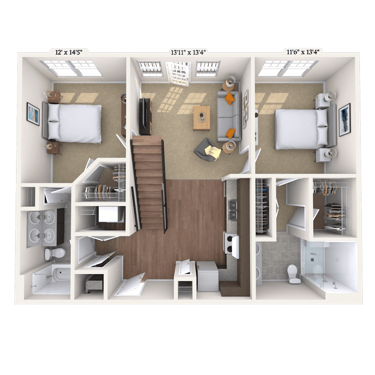 Floorplan image of unit 300A415