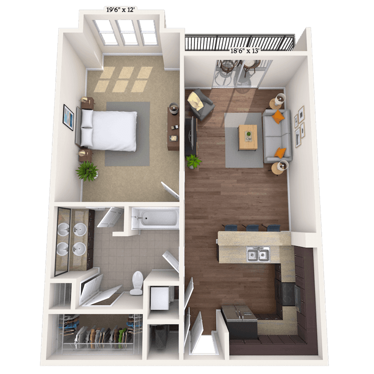 Floorplan image of unit 02817