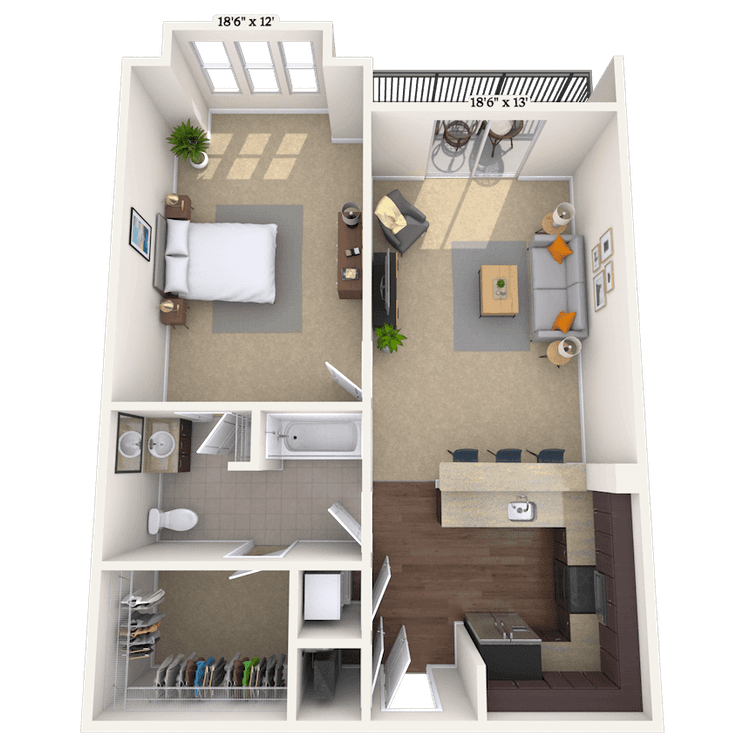 Floorplan image of unit 02714