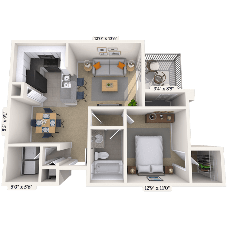 Floorplan image of unit 011231