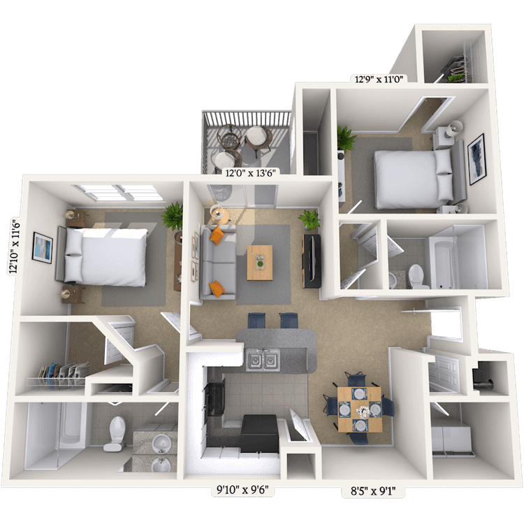 Floorplan image of unit 011322