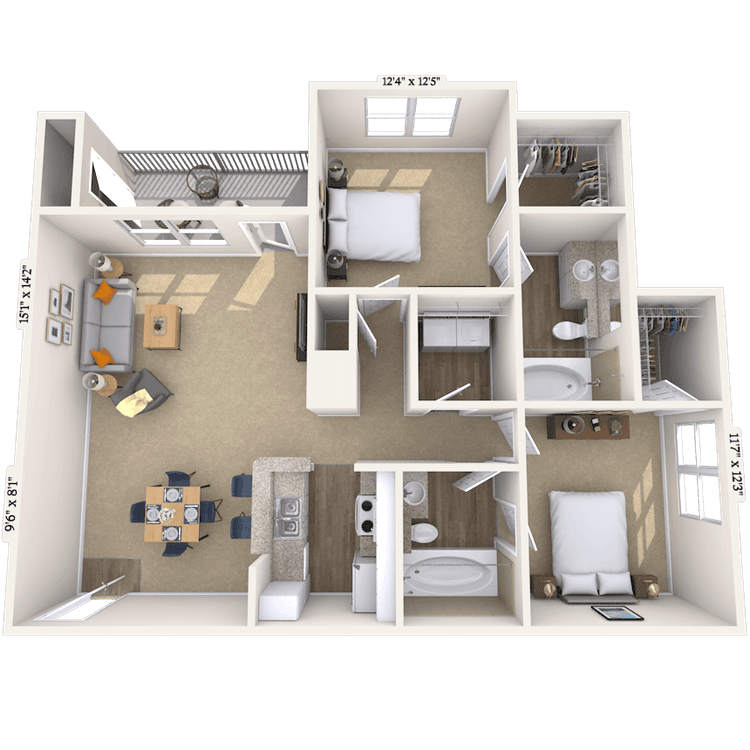 Floorplan image of unit 080833