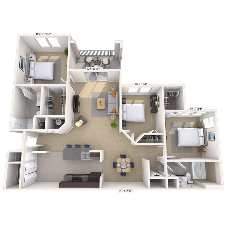 Floorplan image of unit 08103