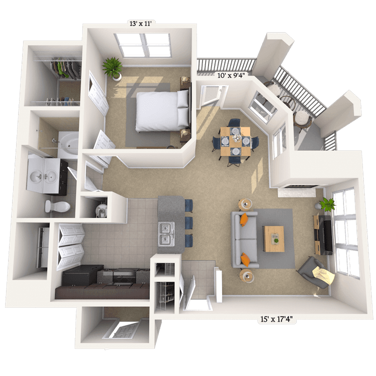 Floorplan image of unit 03301