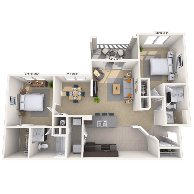 Floorplan image of unit 13110