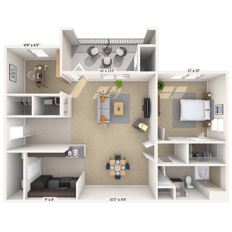 Floorplan image of unit 200102