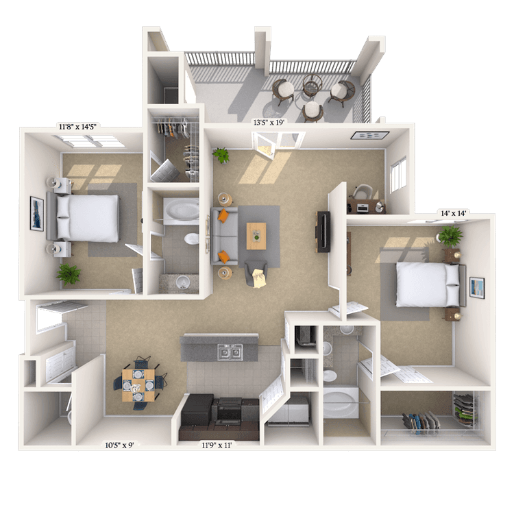 Floorplan image of unit 2003