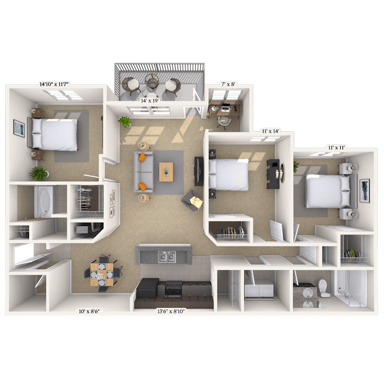 Floorplan image of unit 500304