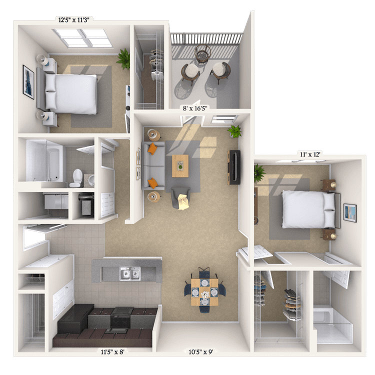 Floorplan image of unit 900205