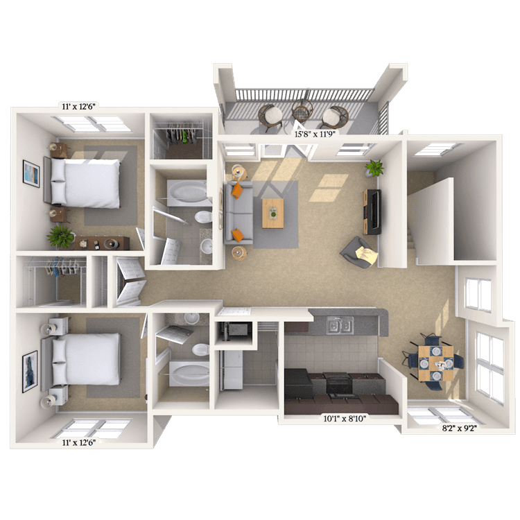 Floorplan image of unit C11102