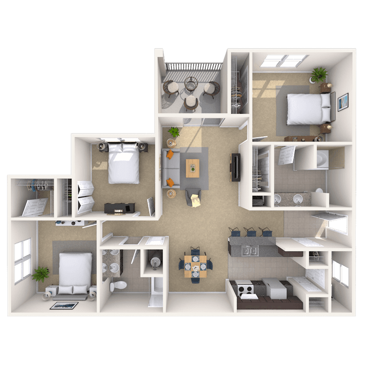 Floorplan image of unit 11106