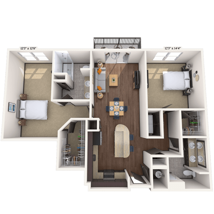Floorplan image of unit 01504
