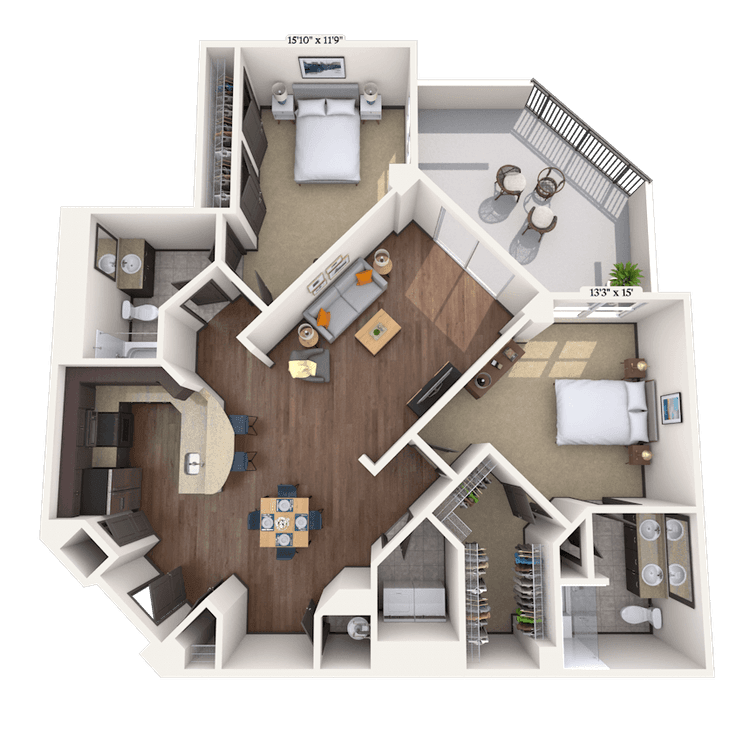 Floorplan image of unit 01525