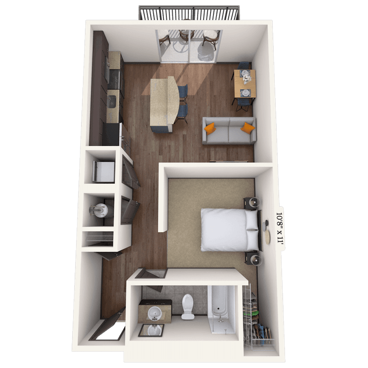 Floorplan image of unit 01335