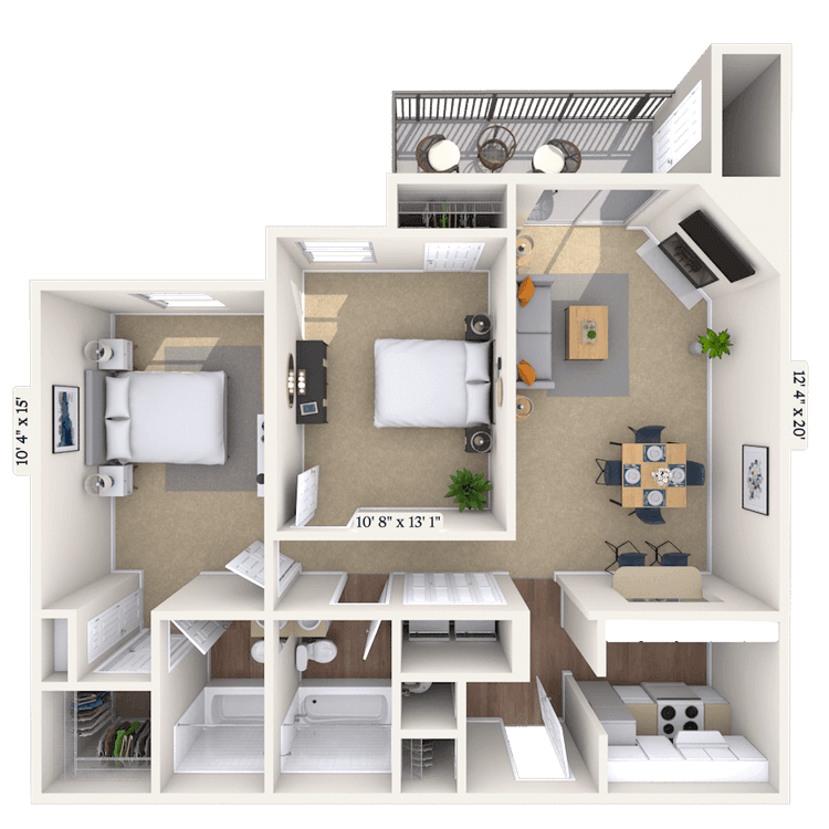 Floorplan image of unit 042001B