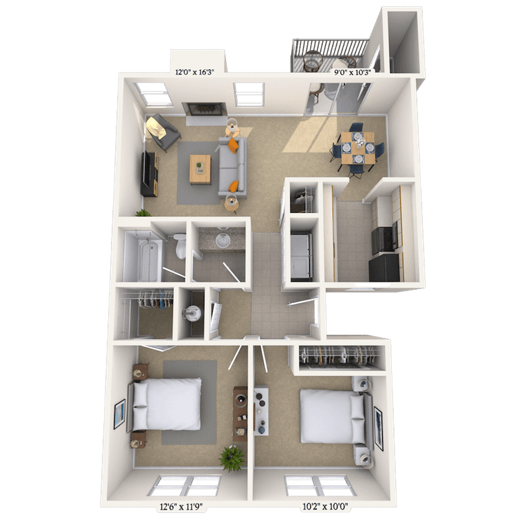 Floorplan image of unit LW076