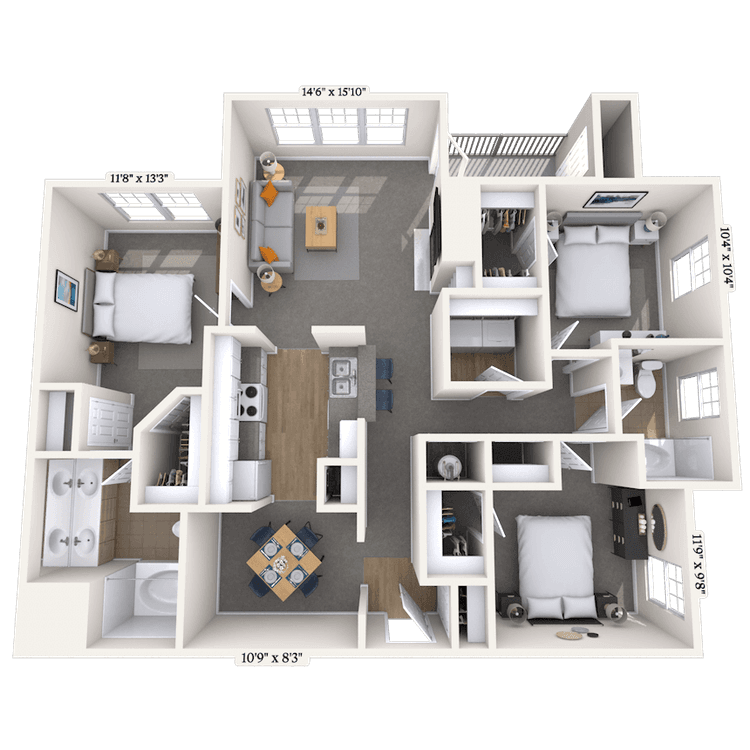 Floorplan image of unit 037183