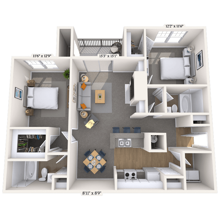 Floorplan image of unit 096964