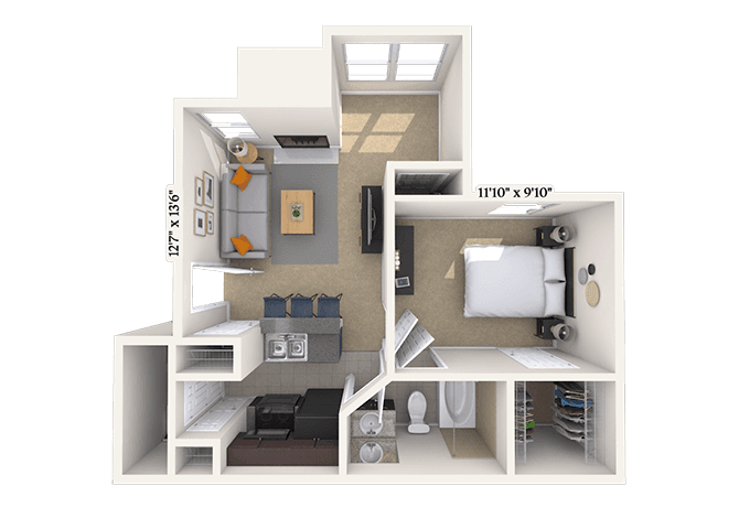 Floorplan image of unit 131305