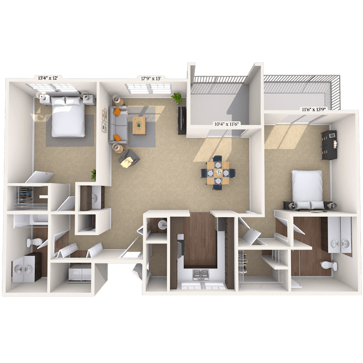 Floorplan image of unit 01155