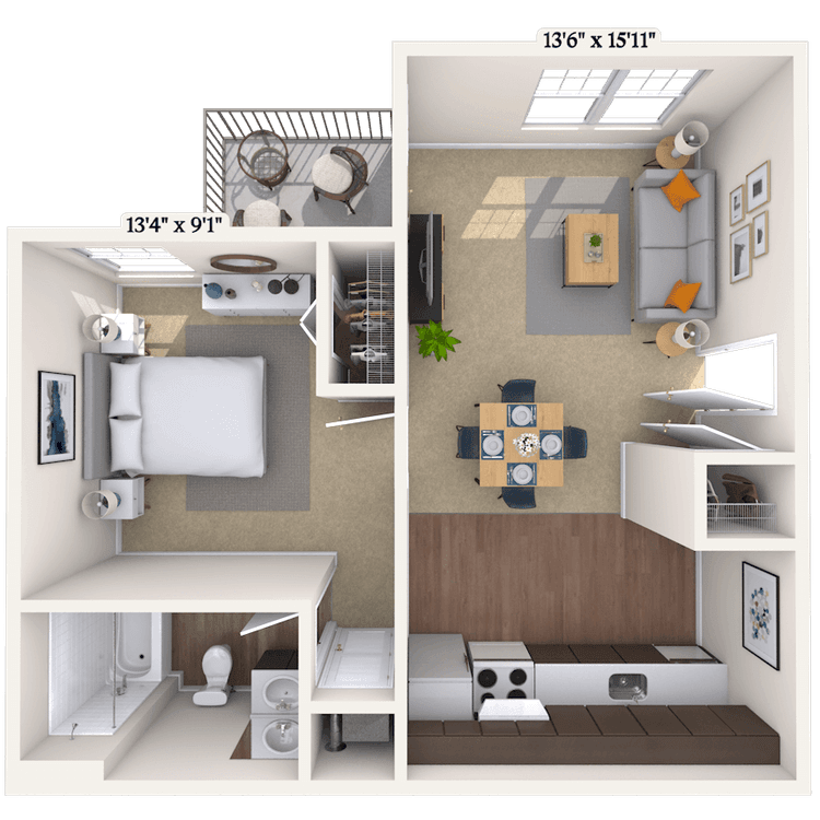 Floorplan image of unit 212106