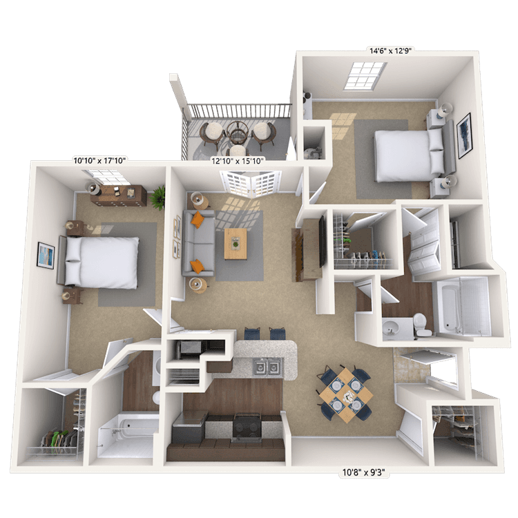 Floorplan image of unit 010127