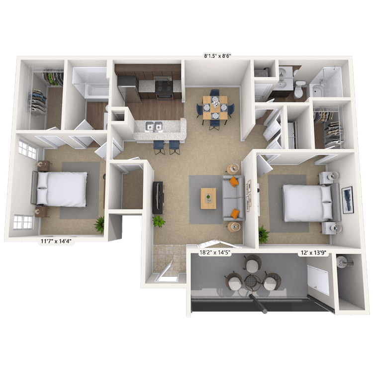 Floorplan image of unit 010725