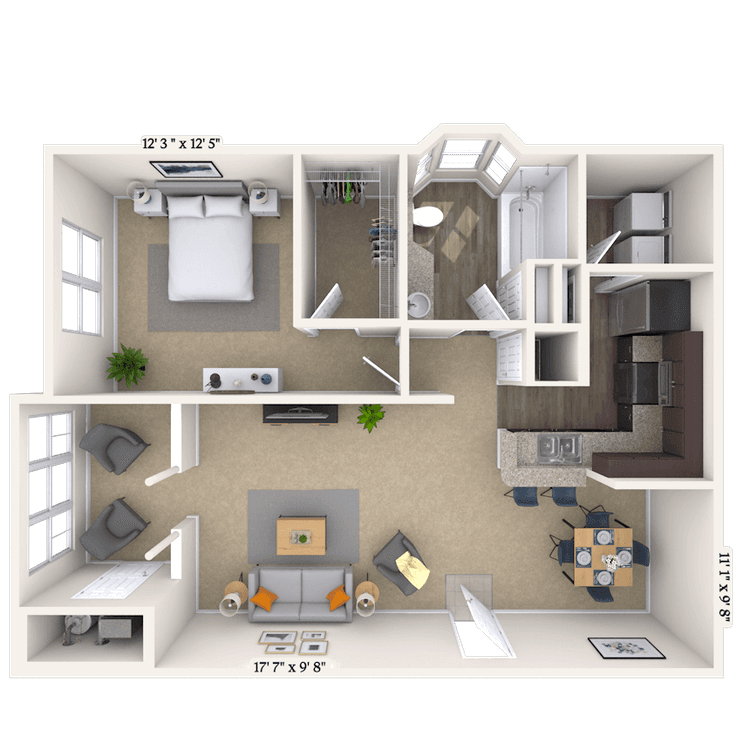 Floorplan image of unit 111116