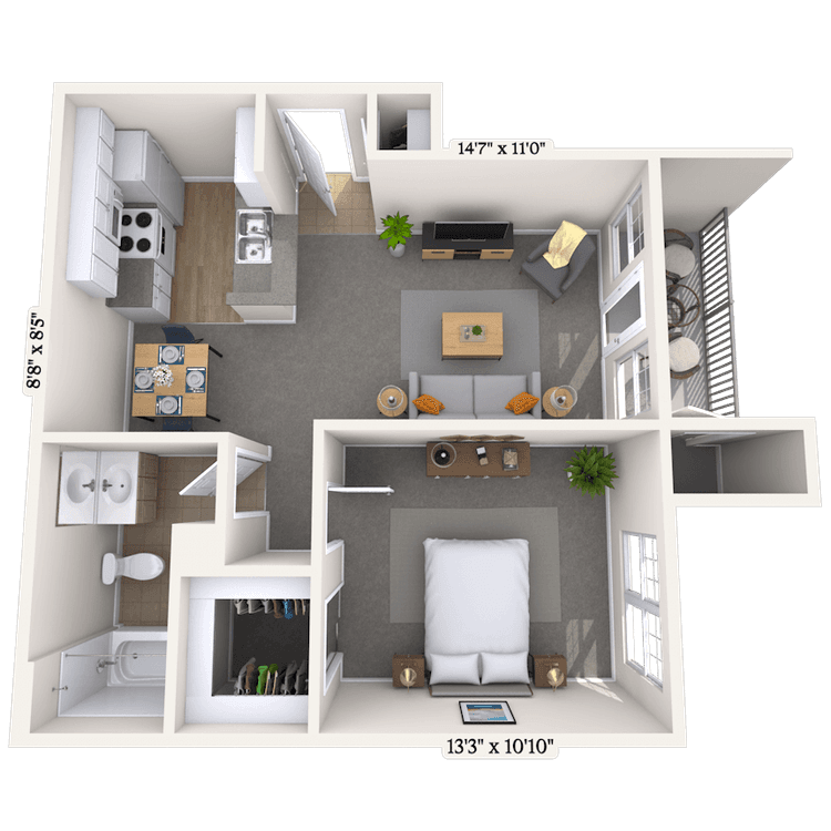 Floorplan image of unit 06614
