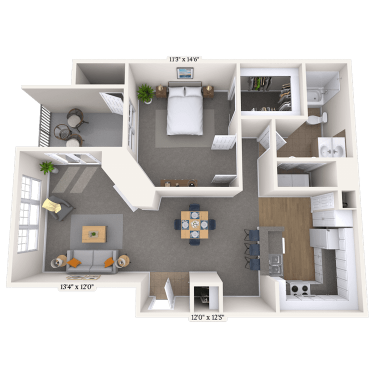 Floorplan image of unit 07707